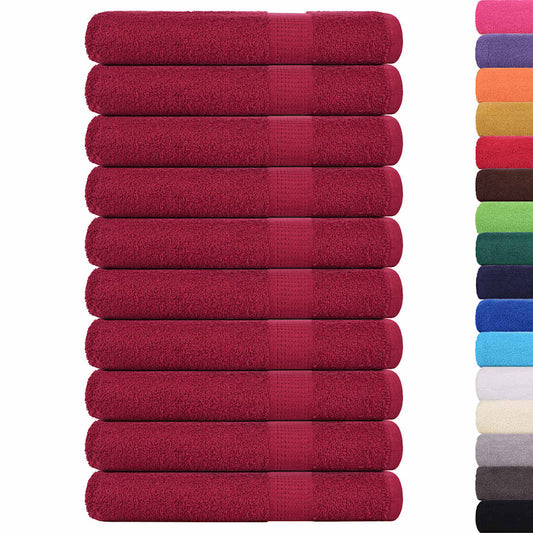 Towels "FROGN" 10 pcs Bordeaux 100x200 cm 360 gsm