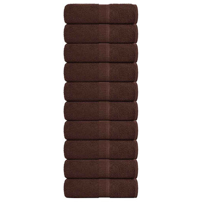 Guest Towels "FROGN" 10 pcs Brown 30x50 cm 360 gsm