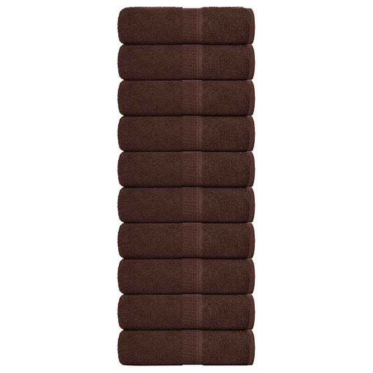 Guest Towels "FROGN" 10 pcs Brown 30x50 cm 360 gsm