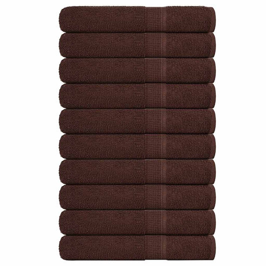 Sauna Towels "FROGN" 10 pcs Brown 80x200 cm 360 gsm