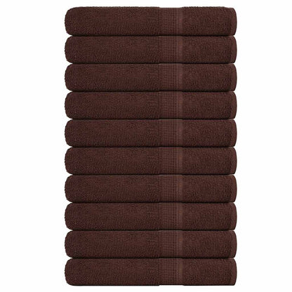 Sauna Towels "FROGN" 10 pcs Brown 80x200 cm 360 gsm