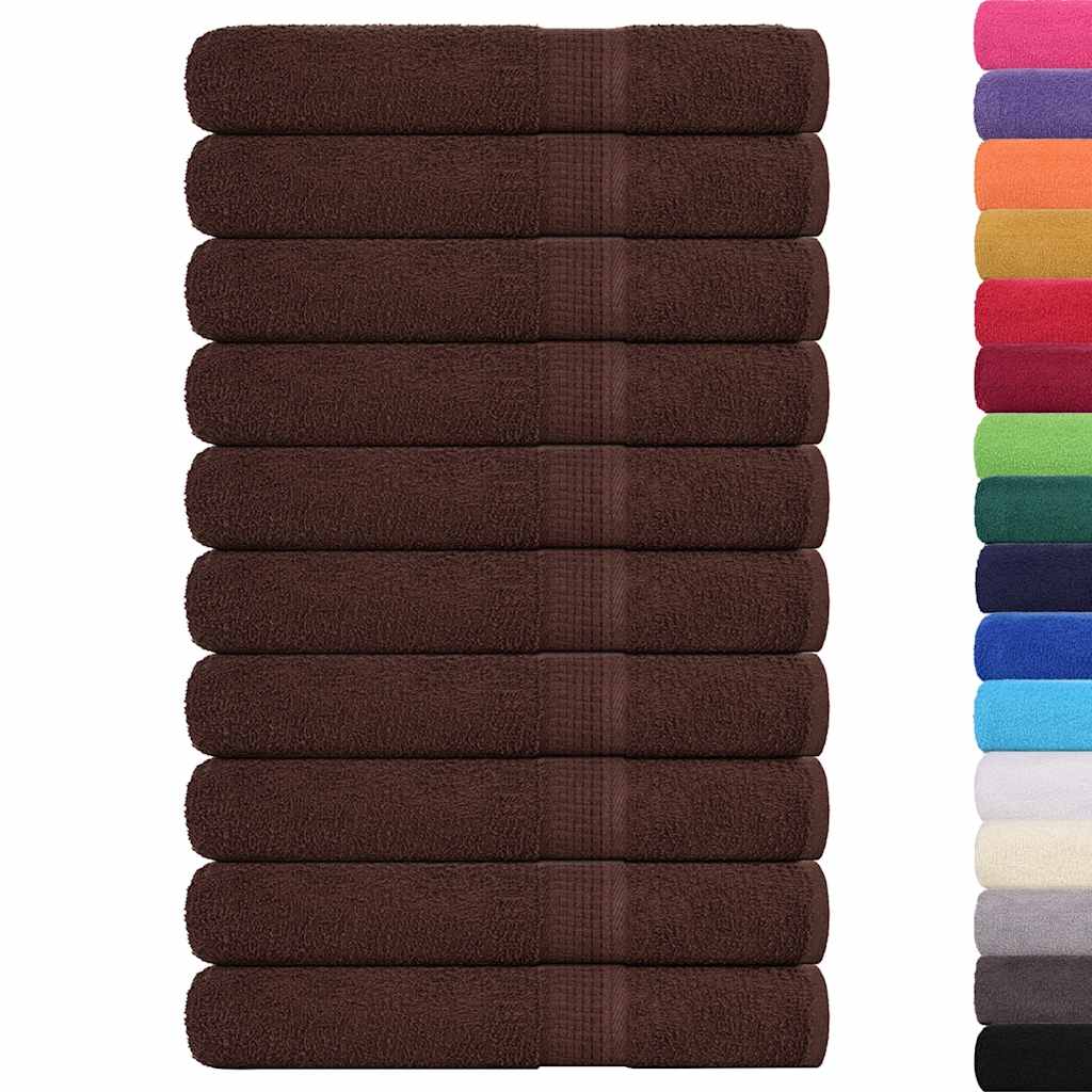 Sauna Towels "FROGN" 10 pcs Brown 80x200 cm 360 gsm