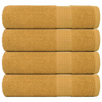 Hand Towels "FROGN" 4 pcs Gold 50x100 cm 360 gsm
