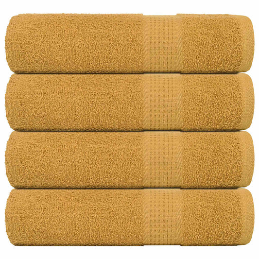 Hand Towels "FROGN" 4 pcs Gold 50x100 cm 360 gsm