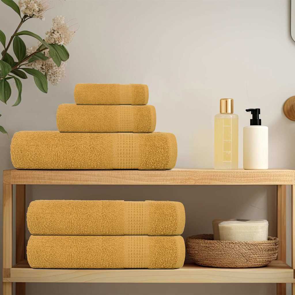 Hand Towels "FROGN" 10 pcs Gold 50x100 cm 360 gsm