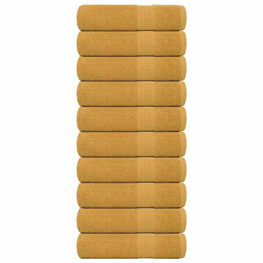 Bath Towels "FROGN" 10 pcs Gold 100x150 cm 360 gsm