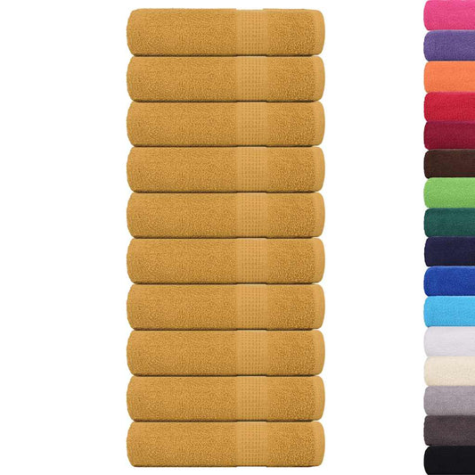 Bath Towels "FROGN" 10 pcs Gold 100x150 cm 360 gsm