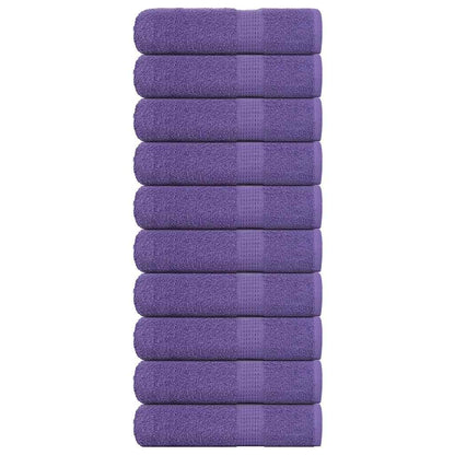 Hand Towels "FROGN" 10 pcs Purple 50x100 cm 360 gsm