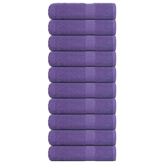 Hand Towels "FROGN" 10 pcs Purple 50x100 cm 360 gsm