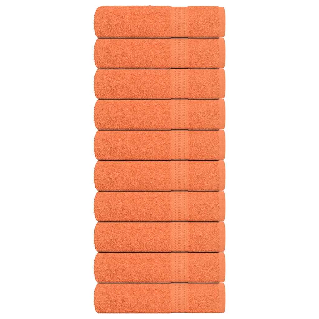 Bath Towels 10 pcs "FROGN" Orange 100x150 cm 100% Cotton