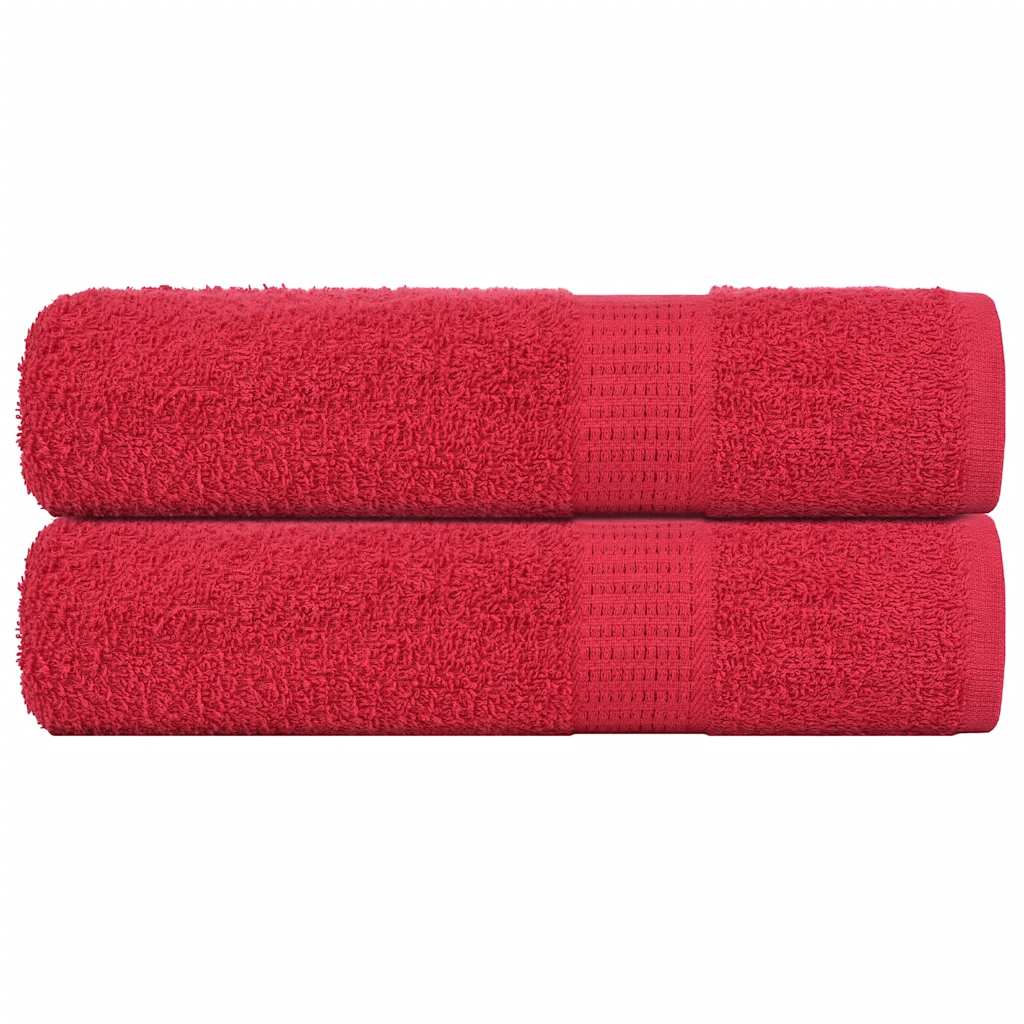 Hand Towels "FROGN" 2 pcs Red 50x100 cm 360 gsm
