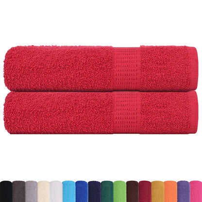 Hand Towels "FROGN" 2 pcs Red 50x100 cm 360 gsm