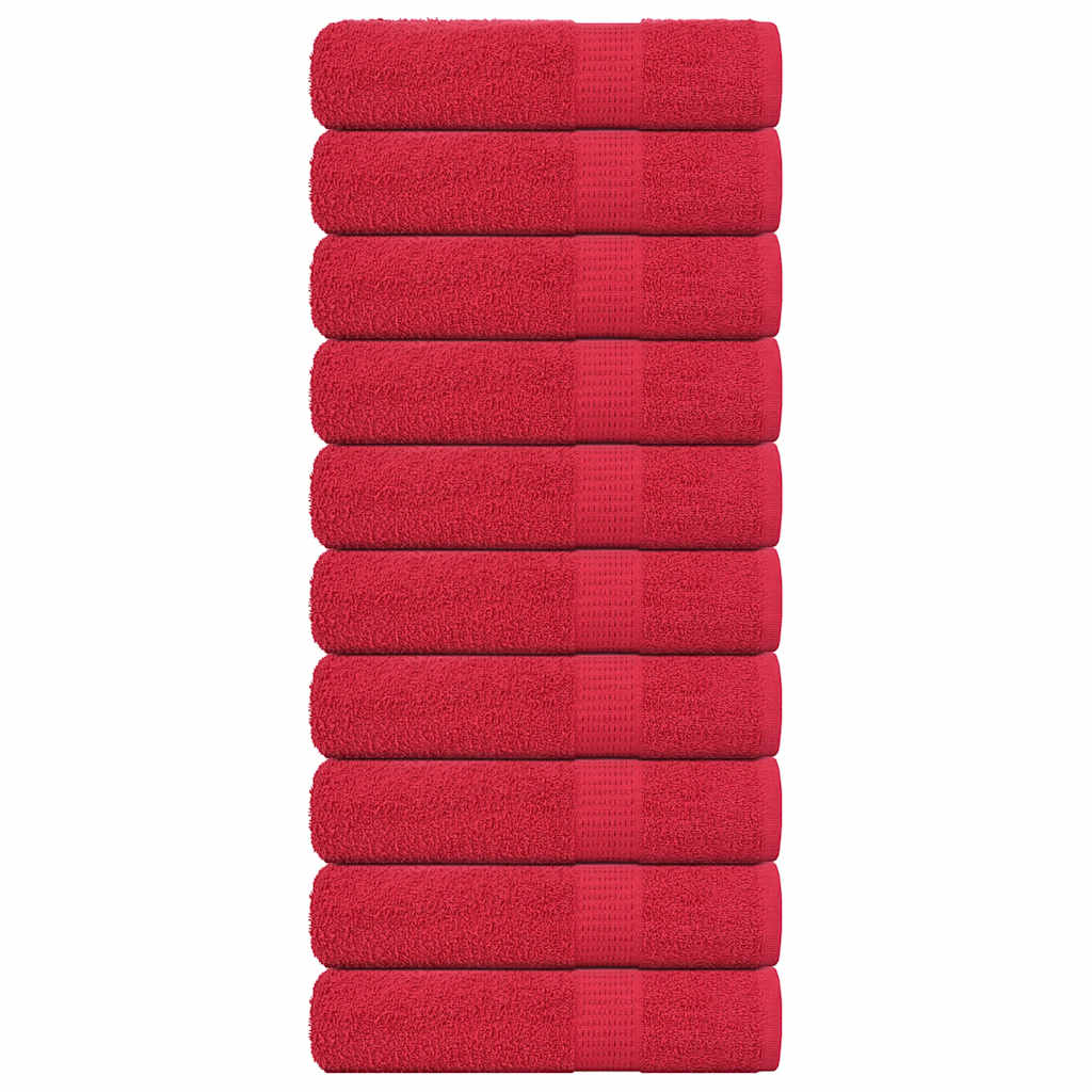Hand Towels "FROGN" 10 pcs Red 50x100 cm 360 gsm