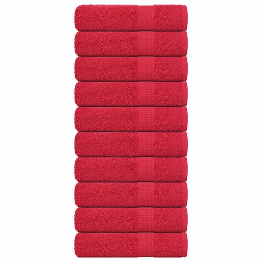 Hand Towels "FROGN" 10 pcs Red 50x100 cm 360 gsm
