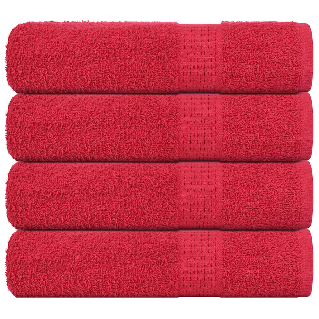 Bath Towels "FROGN" 4 pcs Red 100x150 cm 360 gsm