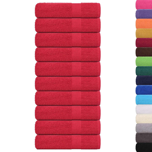 Bath Towels "FROGN" 10 pcs Red 100x150 cm 360 gsm