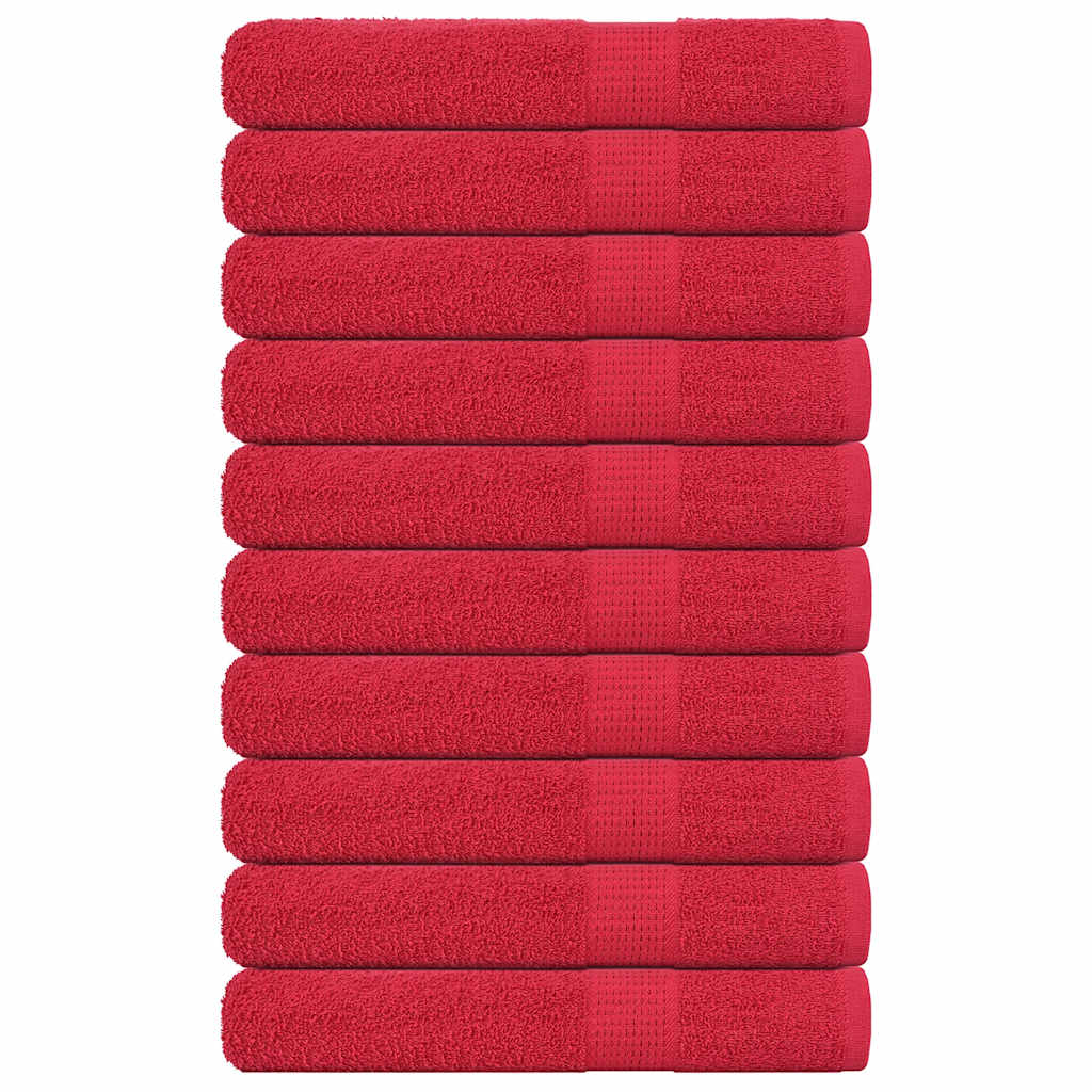 Towels 10 pcs "FROGN" Red 100x200 cm 100% Cotton