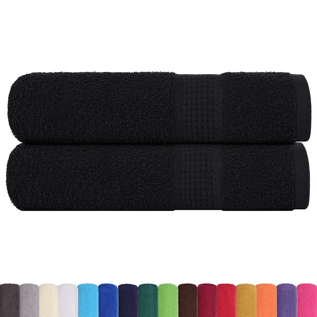 Hand Towels "FROGN" 2 pcs Black 50x100 cm 360 gsm