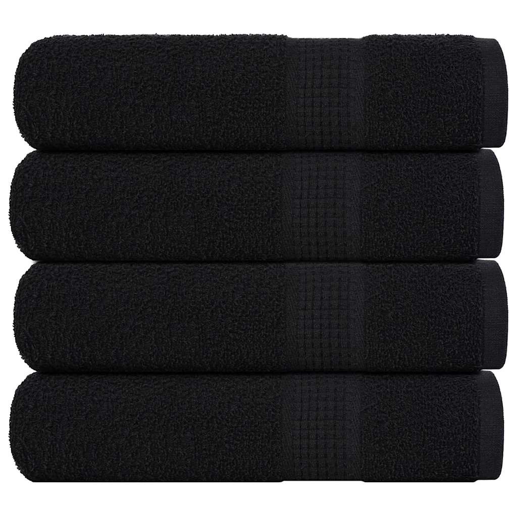 Hand Towels "FROGN" 4 pcs Black 50x100 cm 360 gsm