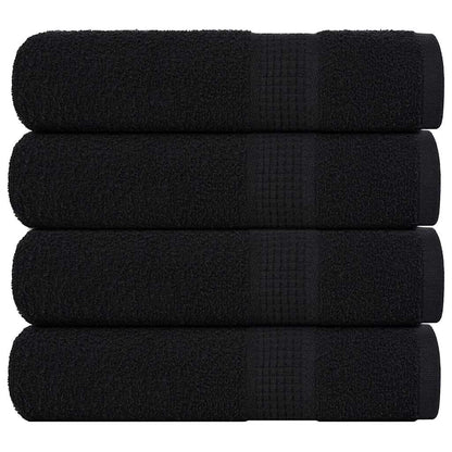 Hand Towels "FROGN" 4 pcs Black 50x100 cm 360 gsm