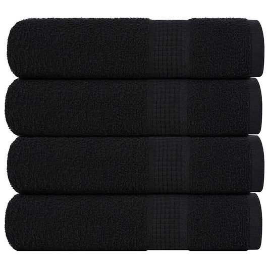 Hand Towels "FROGN" 4 pcs Black 50x100 cm 360 gsm