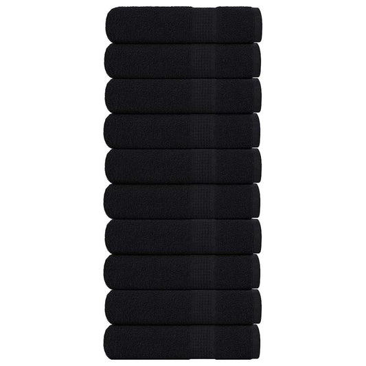 Hand Towels "FROGN" 10 pcs Black 50x100 cm 360 gsm