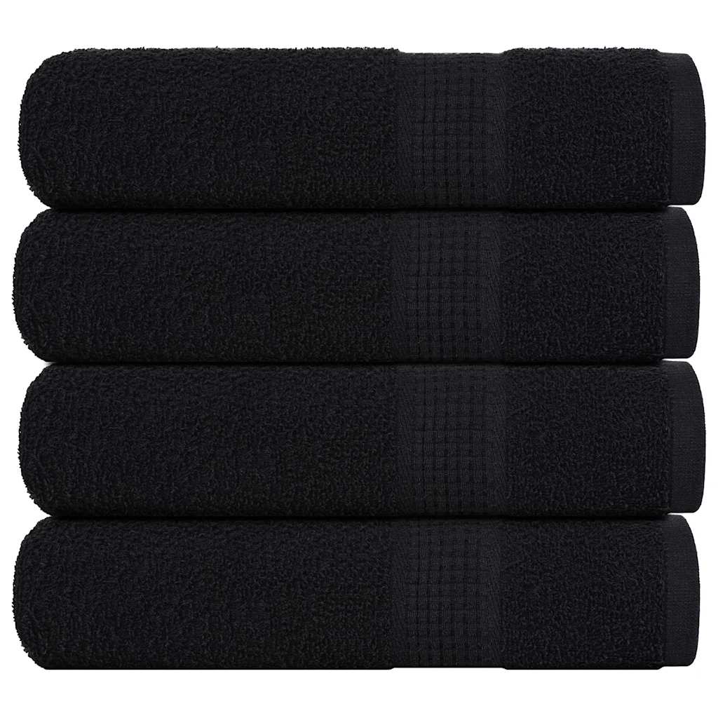 Shower Towels "FROGN" 4 pcs Black 70x140 cm 360 gsm