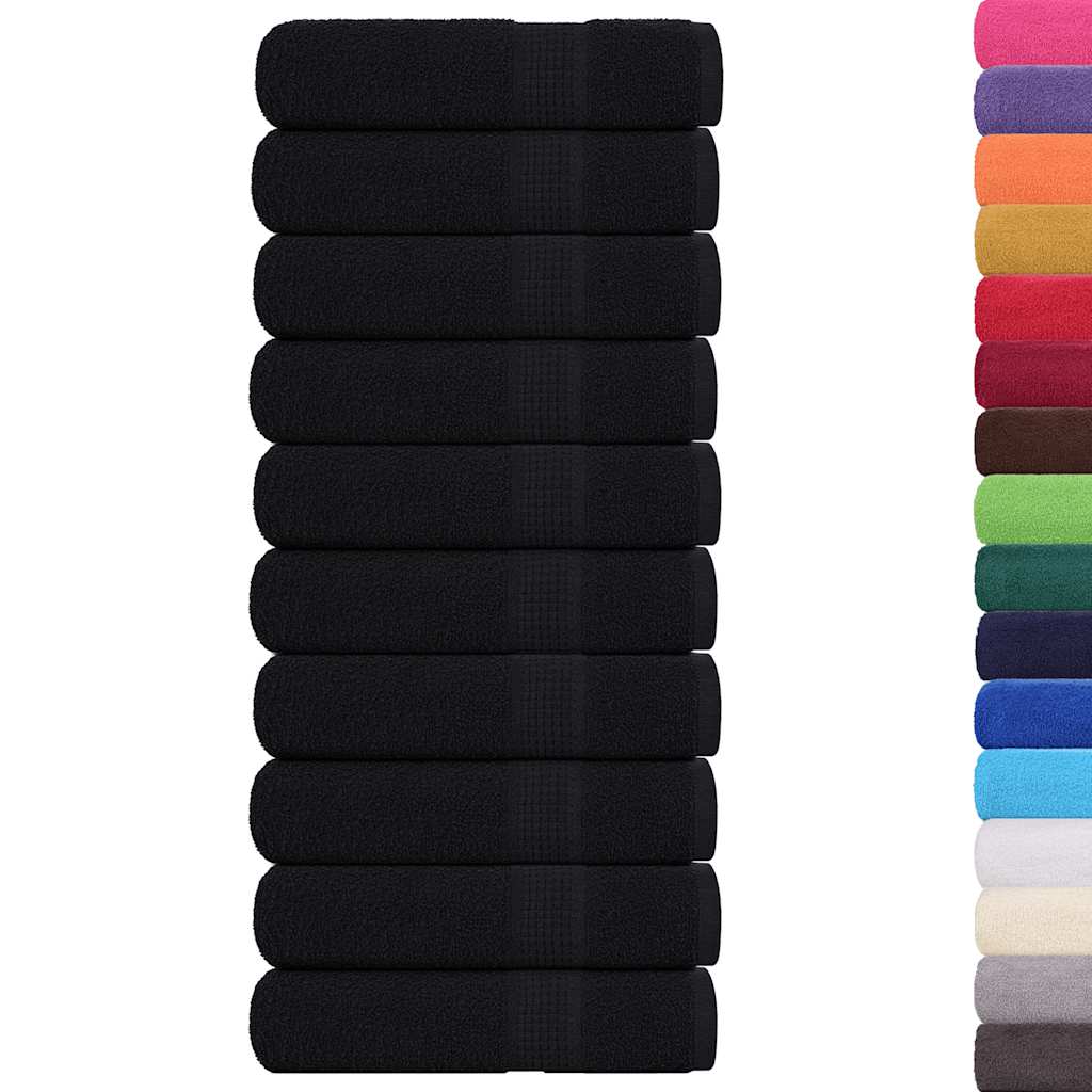 Shower Towels "FROGN" 10 pcs Black 70x140 cm 360 gsm