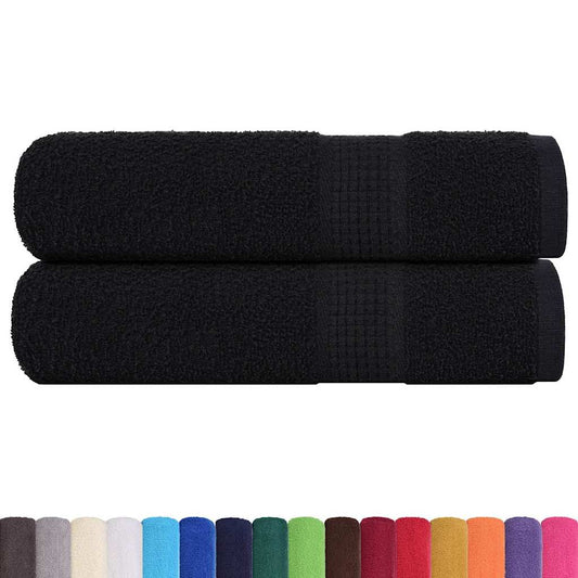 Bath Towels "FROGN" 2 pcs Black 100x150 cm 360 gsm
