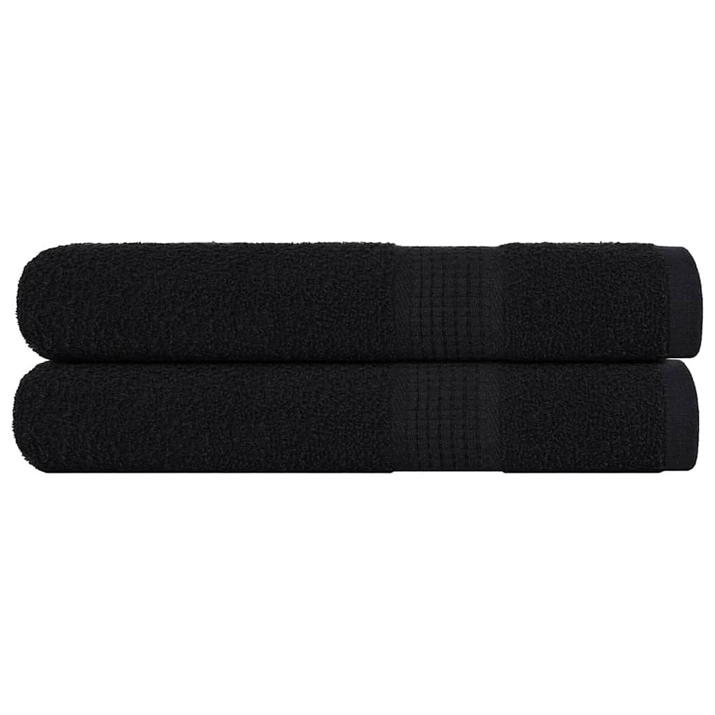 Sauna Towels "FROGN" 2 pcs Black 80x200 cm 360 gsm