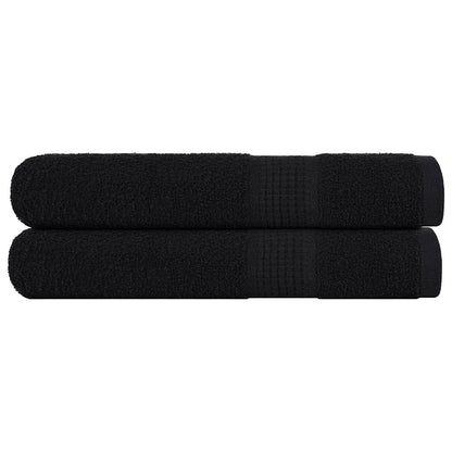 Sauna Towels "FROGN" 2 pcs Black 80x200 cm 360 gsm