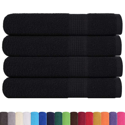 Sauna Towels "FROGN" 4 pcs Black 80x200 cm 360 gsm