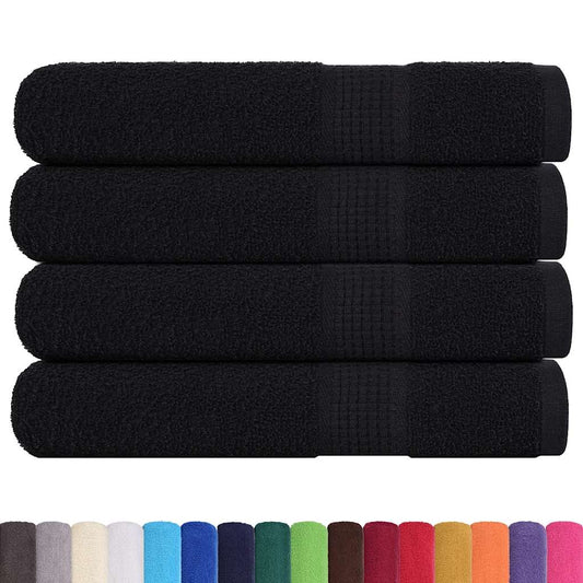 Sauna Towels "FROGN" 4 pcs Black 80x200 cm 360 gsm