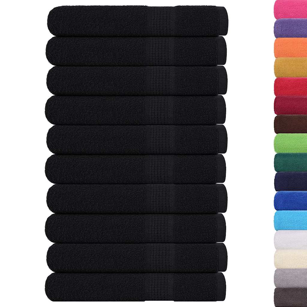 Sauna Towels "FROGN" 10 pcs Black 80x200 cm 360 gsm