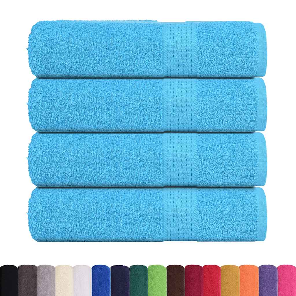 Hand Towels "FROGN" 4 pcs Turquoise 50x100 cm 360 gsm
