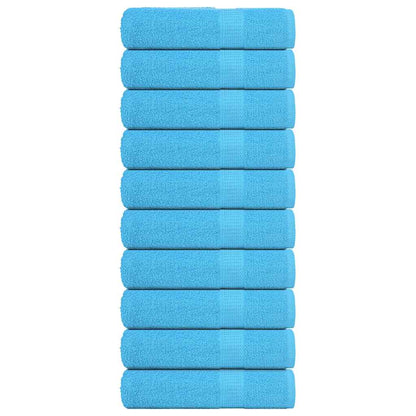 Hand Towels "FROGN" 10 pcs Turquoise 50x100 cm 360 gsm