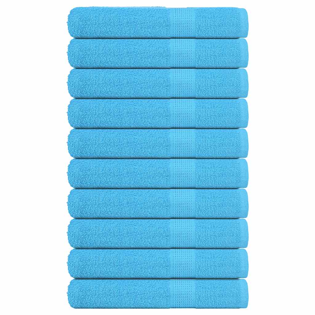 Towels "FROGN" 10 pcs Turquoise 100x200 cm 360 gsm