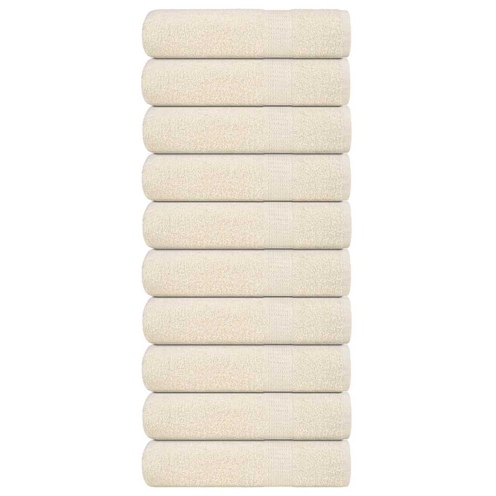 Hand Towels "FROGN" 10 pcs Cream 50x100 cm 360 gsm