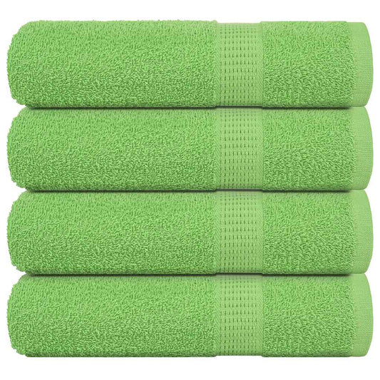 Hand Towels "FROGN" 4 pcs Apple Green 50x100 cm 360 gsm