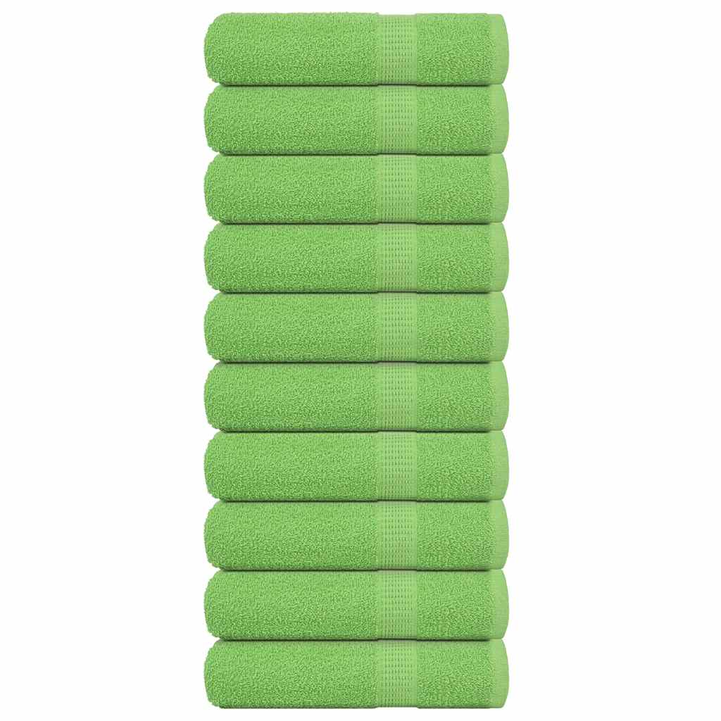 Hand Towels "FROGN" 10 pcs Apple Green 50x100 cm 360 gsm