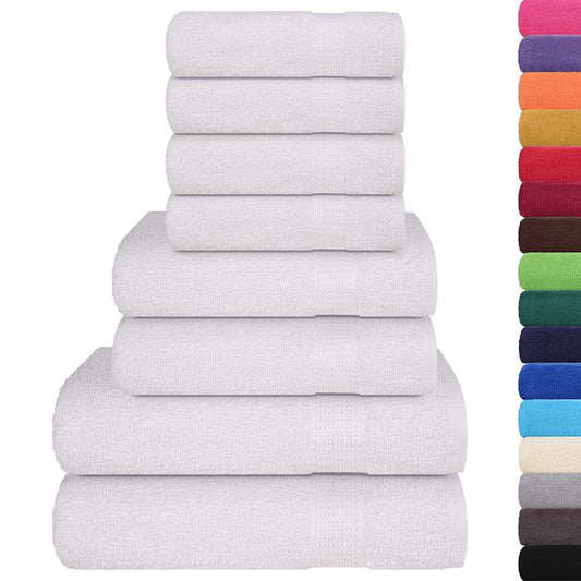 8 Piece Towel Set "FROGN" White 360 gsm