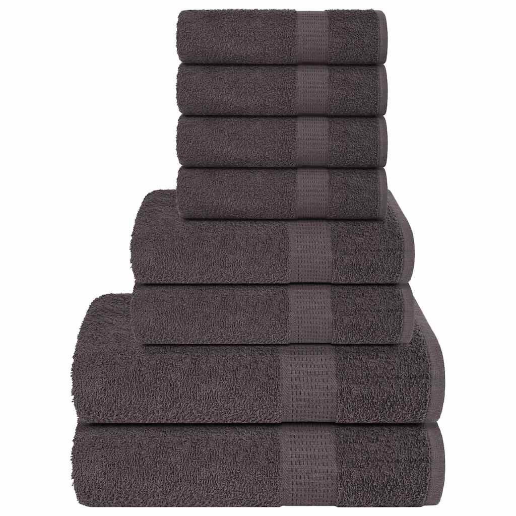 8 Piece Towel Set "FROGN" Anthracite 360 gsm