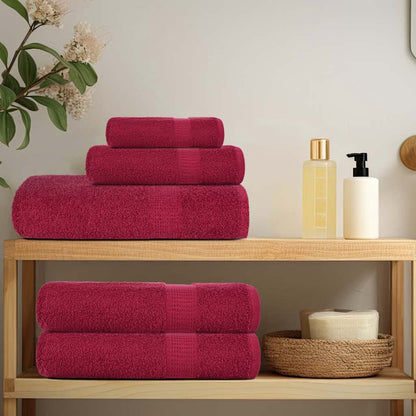8 Piece Towel Set "FROGN" Bordeaux 360 gsm