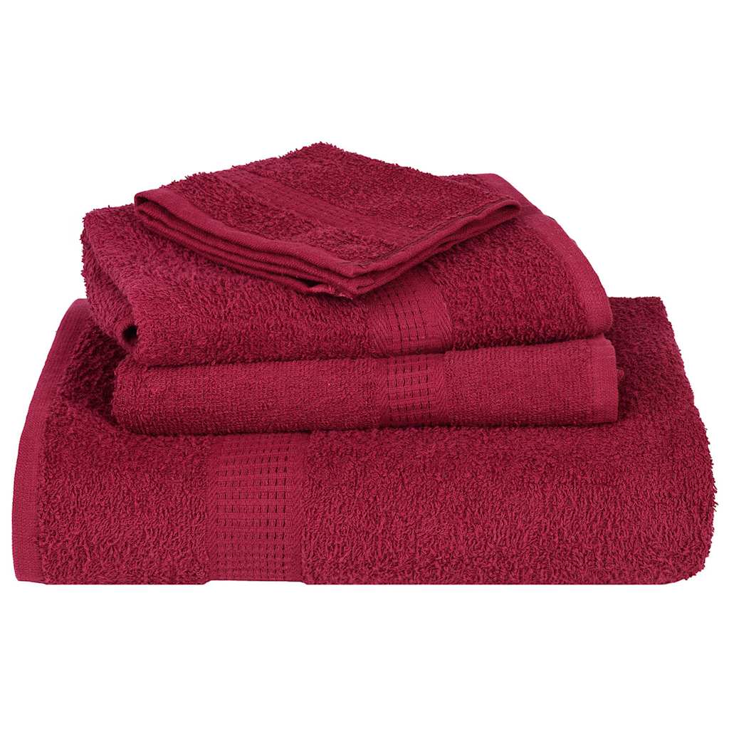 8 Piece Towel Set "FROGN" Bordeaux 360 gsm