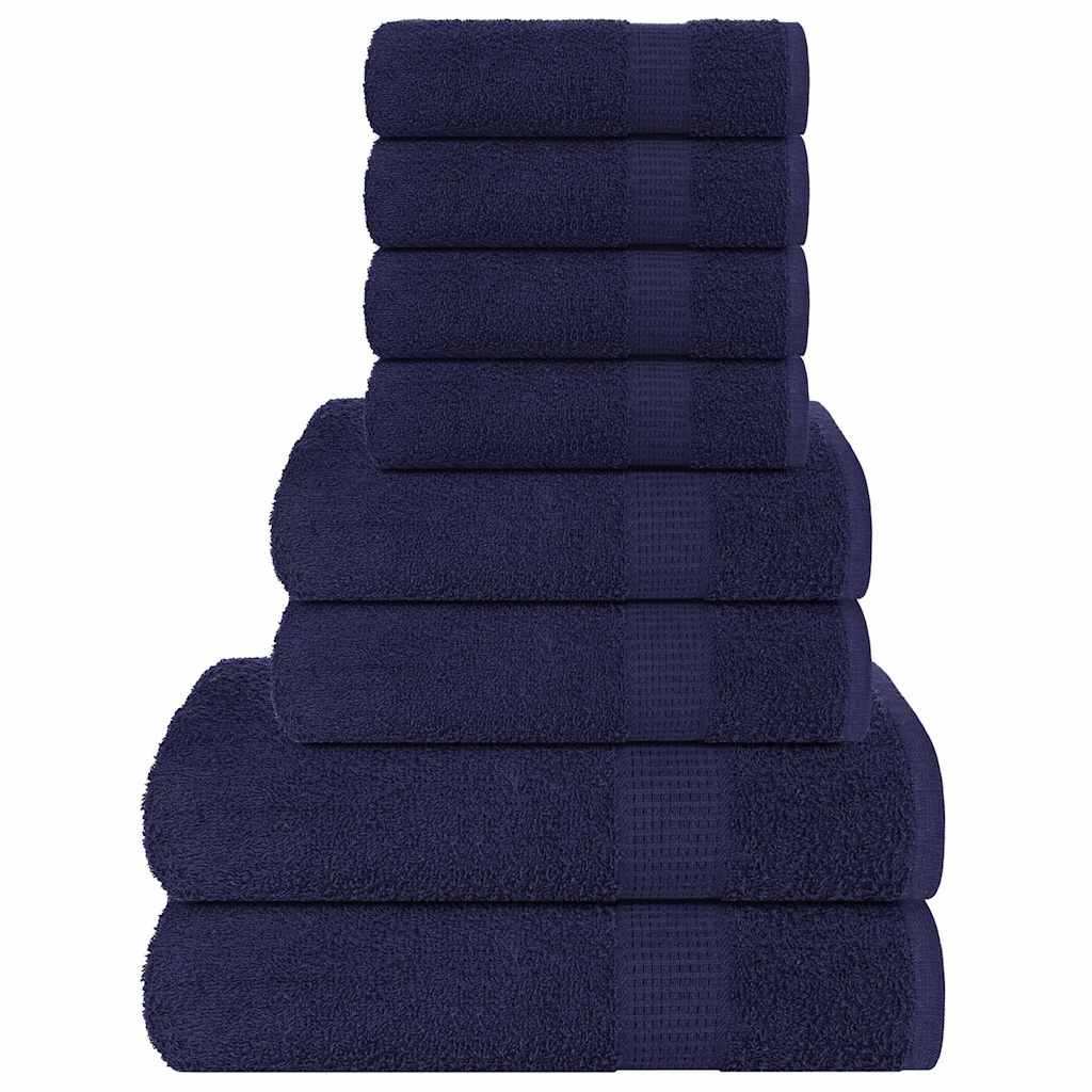 8 Piece Towel Set "FROGN" Navy Blue 360 gsm