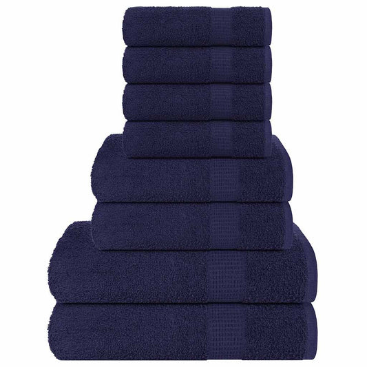 8 Piece Towel Set "FROGN" Navy Blue 360 gsm