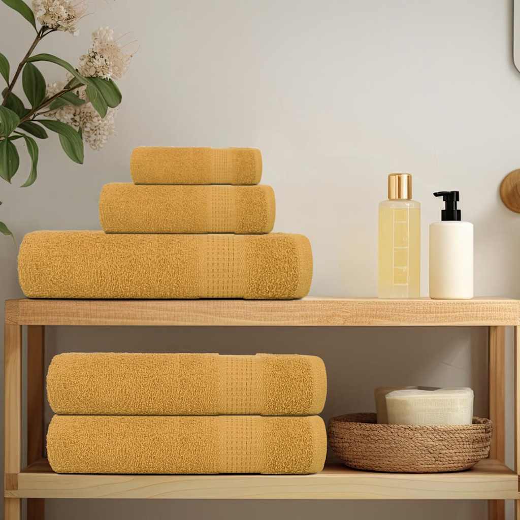 8 Piece Towel Set "FROGN" Gold 360 gsm