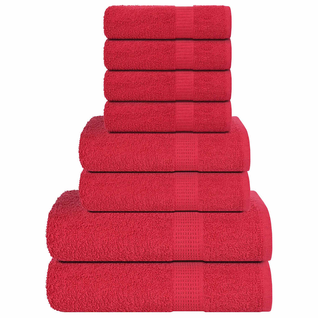 8 Piece Towel Set "FROGN" Red 360 gsm