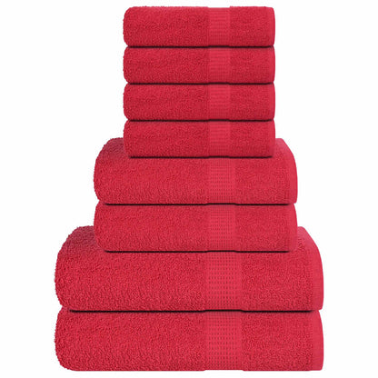8 Piece Towel Set "FROGN" Red 360 gsm