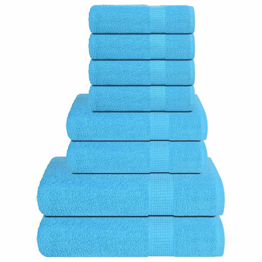 8 Piece Towel Set "FROGN" Turquoise 360 gsm